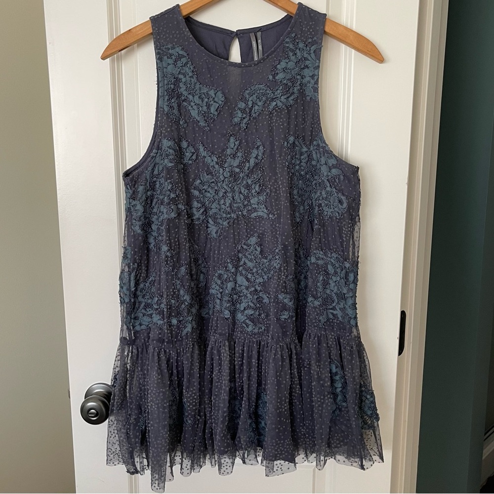 Anthropologie Noemia Appliqué Lace Tunic Blouse